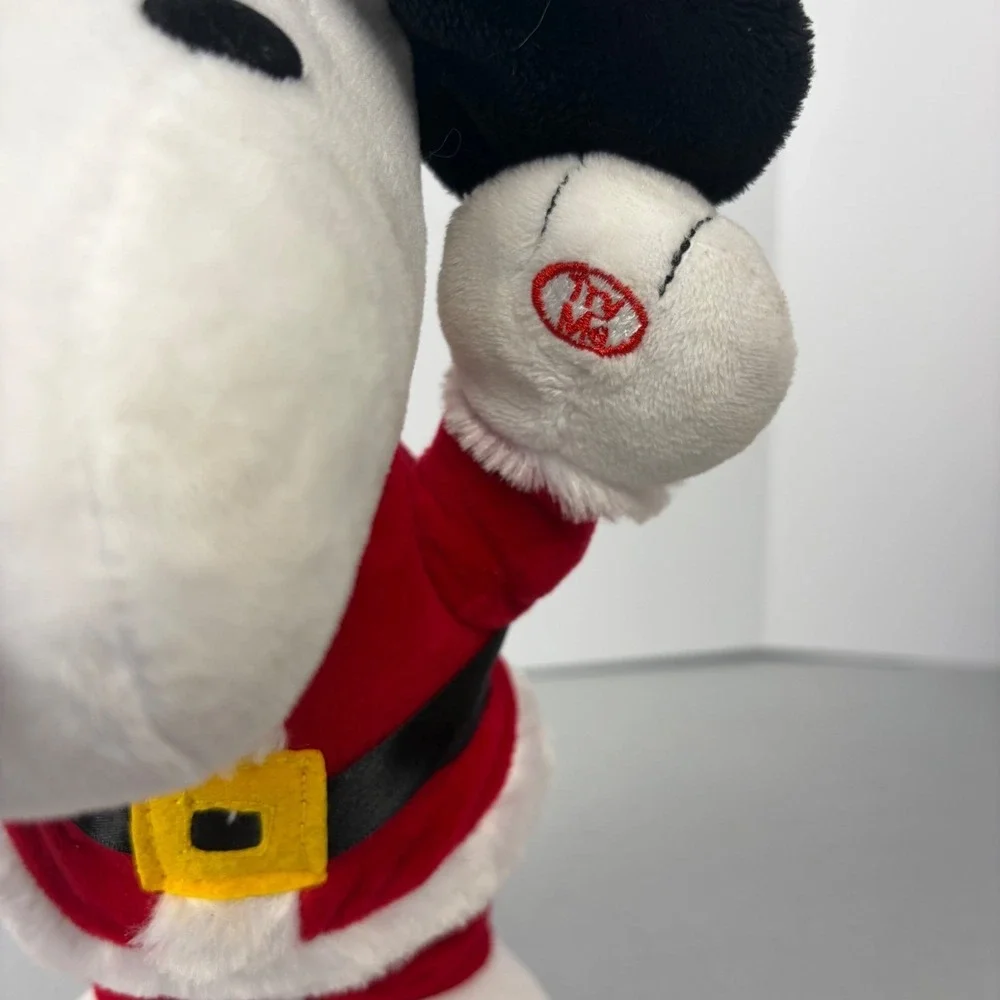 Gemmy Peanuts Snoopy‎ Santa Claus Animated Waddler Plush Christmas Holiday 11in